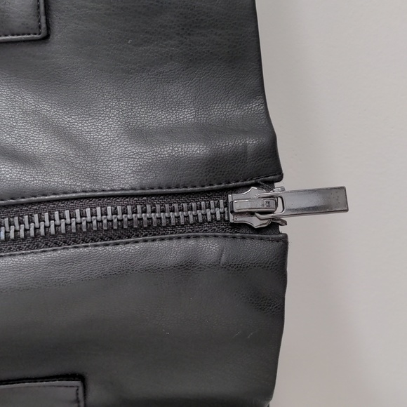 NWT French Connection Faux Leather Skirt, Black, Womens Waist 25-28 - Picture 5 of 8